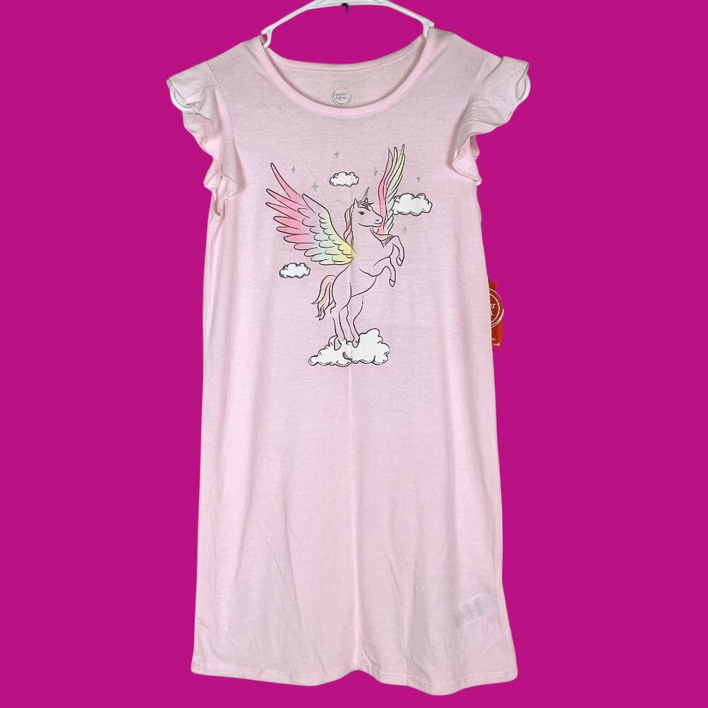 Wonder Nation Unicorn Sleep Gown Girls Sz 7-8 NWT